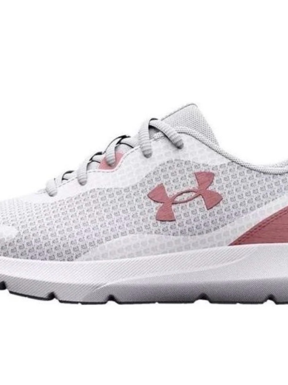 Under Armour White and Dusty Rose Trainer SURGE 3